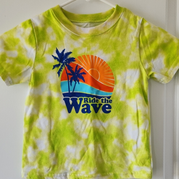 3t Garanimals green tie dye t-shirt Vacation Spring Break beach shore pool lake - Picture 3 of 9
